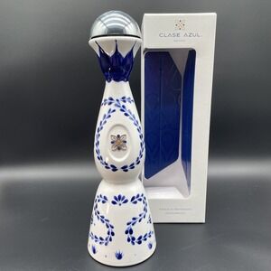 Clase Azul Reposado Tequila - 750ml Bell Top EMPTY BOTTLE WITH BOX Hand Painted